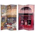 Oriental Furniture 6 ft. Tall Double Sided Amalfi/Riviera Canvas Room 