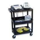 Lucasey Fully Constructed Mobile Cart With 3 Shelves   Power 15 Dual 