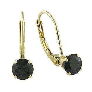 Black Onyx Earrings. 14k Yellow Gold  Jewelry Gemstones Earrings 