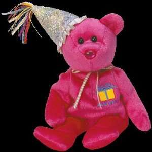   Beanie Baby   JANUARY the Teddy Birthday Bear (w/ hat): Toys & Games