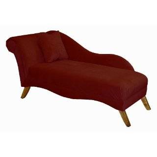 Isabella Single Arm Chaise Lounge by Skyline Furniture in Berry Velvet