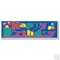 Happy Birthday Sign Banner 63 x 21 Party Supply  