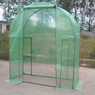 Portable green house hut green house w / shelves  