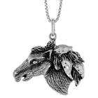 Sabrina Silver Sterling Silver 3/4 in. (20 mm) Tall Horse Head Pendant