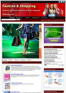 Money Making Fashion & Shopping Tips Affiliate Website  