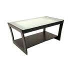 WinsomeTrading 92042 Radius Coffee Table with Frosted Glass and Curved 