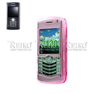  New Fashionable CLEAR Protector Cover Blackberry 8130 PINK: Cell 