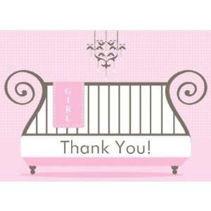  Elegant Baby Crib Baby Shower Thank You Note Card Health 