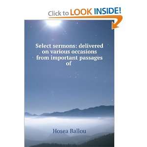  Select Sermons Delivered On Various Occasions from 