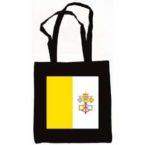  Vatican City Flag Tote Bag Black 