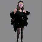 Charades Pink Fringed Flapper Dress (Boa, gloves, headpiece and 