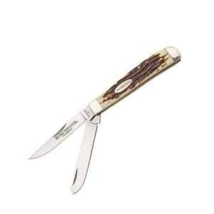  Winchester Trapper Sim Stag Handle Two Blade Pocket Knife 