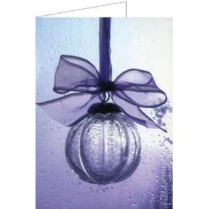  Purple Glass Ornament Holiday Cards
