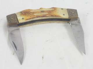 Vintage Old Smoky Double Blade Folding Pocket Knife  