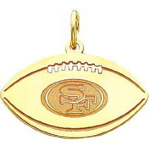   Gold NFL San Francisco 49Ers Logo Football Charm