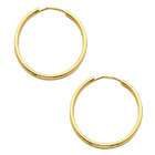   14K Yellow Gold 1.5mm Thickness High Polished Endless Hoop Earrings