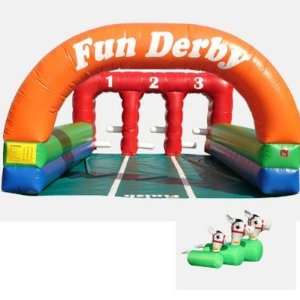  Kidwise Inflatable 3 Lane Derby (Commercial Grade) Toys 