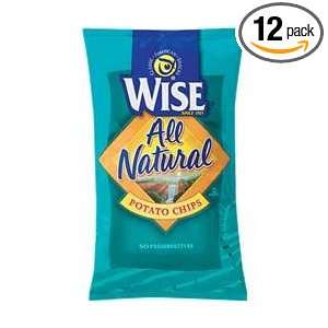 Wise All Natural Potato Chips, 9.0 Oz Bags (Pack of 12):  