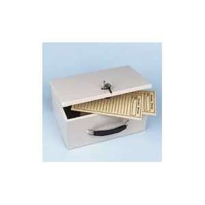   Insulated Steel Security Box with Key Lock, Platinum: Office Products
