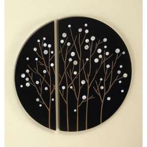  Tree of Life Black Wall Art Abstract Contemporary Modern 