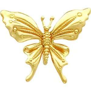    14K Yellow Gold Butterfly Slide Pendant Jewelry New: Jewelry