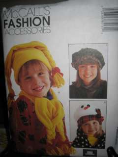 McCalls Childrens Hats and Scarves #8513  