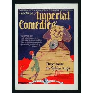 1923 Ad Fox Silent Film Comedy Imperial Comedies Sphinx   Original 