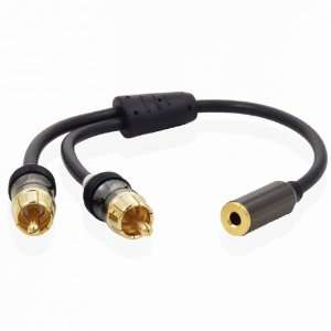   Female To (2) RCA Male Adapter   (8 Inches)  Players & Accessories