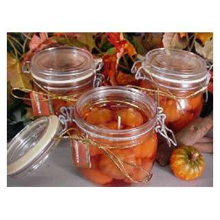  Pumpkin Pie Scented Glass Gel Bakery Preserve Jar Candle 