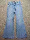 Dollhouse Distressed Stretch Flare Leg Low Rise Blue Jeans Size 3 