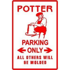  POTTER PARKING sign * st craft man clay