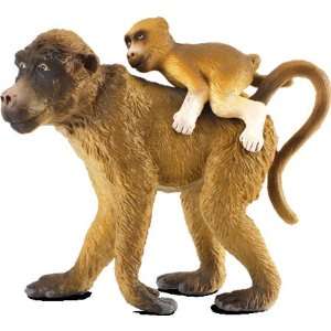 Large Baboon Female With Baby Figure: Toys & Games