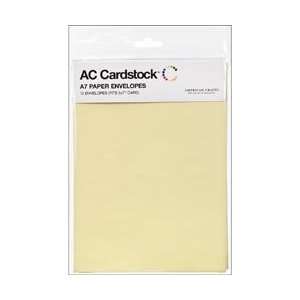 American Crafts Envelopes A7 (5.25X7.25) 12/Pkg Vanilla; 3 Items 