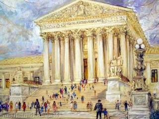 Kamil Kubik Supreme Court, Washington DC Original Signed Pastel 