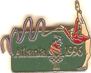 1996 Atlanta Olympic Rhythmic Gymnastics Ribbon Games Mark Sports Pin