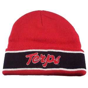    Maryland Terrapins Red Ozone Knit Beanie: Sports & Outdoors