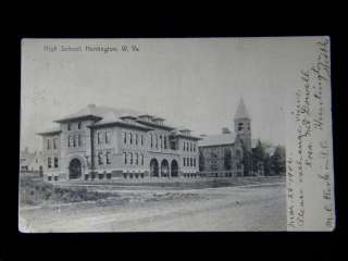 Antique Huntington WV W.Va. High School 1906 Post Card Excellent 