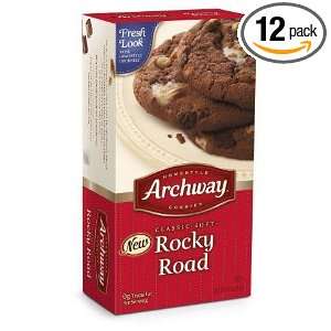 Archway Rocky Road Cookies, 9.0 Oz Packages (Pack of 12)  
