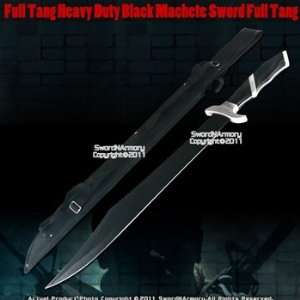  Full Tang Heavy Duty Black Machete Sword Full Tang: Sports 