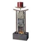   Tidings Indoor/Outdoor Floor Fountain in Natural Slate with Clock Face