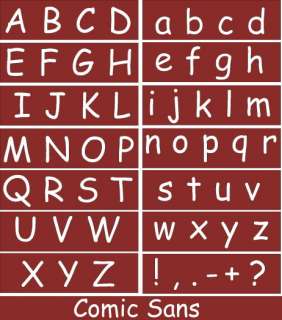Primitive Stencil~Alphabet Comic Sans~Letters Upper and Matching 