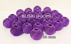 NEW 12 pcs Purple Mesh Charm Spacer Alloy Beads Basketball Wives 