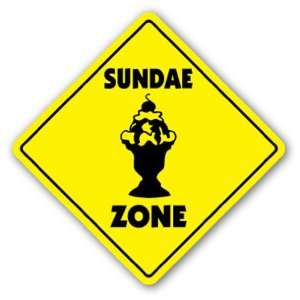  SUNDAE ZONE Sign xing gift novelty ice cream parlour cone 