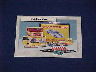 CLASSIC TOYS TRADING CARDS MATCHBOX CARS  
