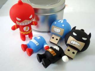   Cartoon Batman The Flash Super Man USB flash memory drive Pen U disk