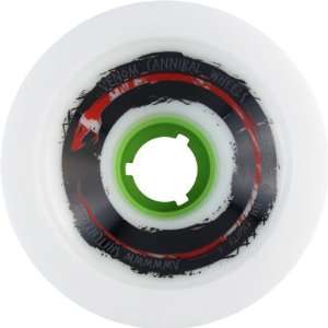   80a White/Green W/Red Longboard Wheels (Set Of 4): Sports & Outdoors