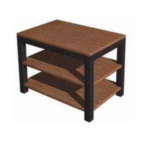 Chicago Black 23.75 End Table with 2 Shelves Chicago Black Collection