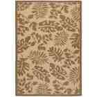 Martha Stewart Living Paradise Cream/Brown 6 ft. 7 in. x 9 ft. 6 in 