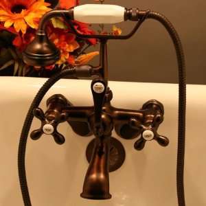 Clawfoot Tub Wall Mount British Telephone Faucet with Hand Held Shower 