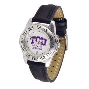 Texas Christian Horned Frogs NCAA Sport Ladies Watch (Leather Band 